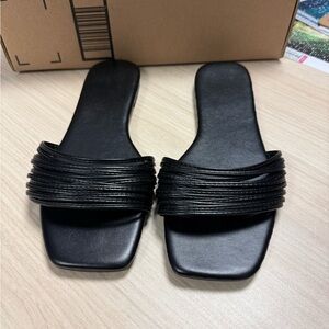 Verdusa Sandals Square Toe Strappy Flat Sandals Slip On NEW size 9
